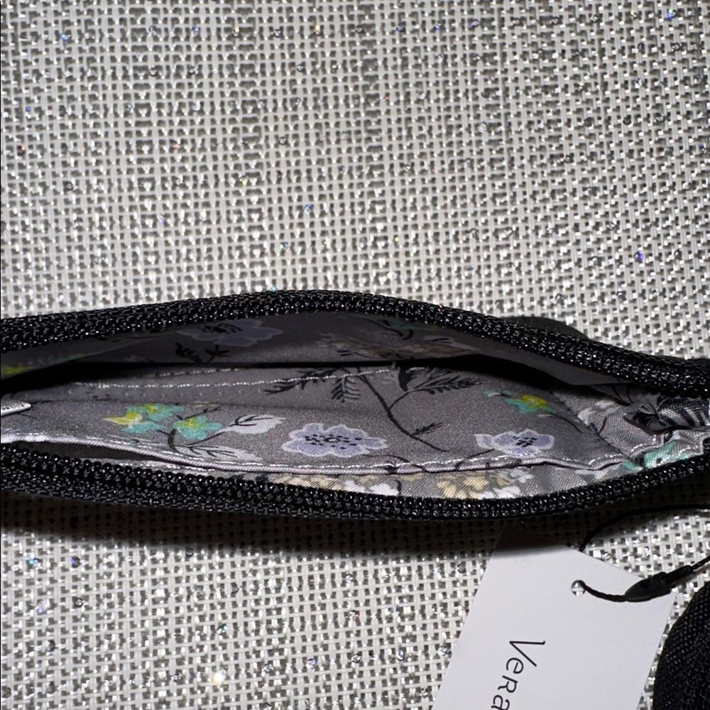 Vera Bradley Black Lighten Up Zip ID & Lanyard in Recycled Polyester - Picture 6 of 8